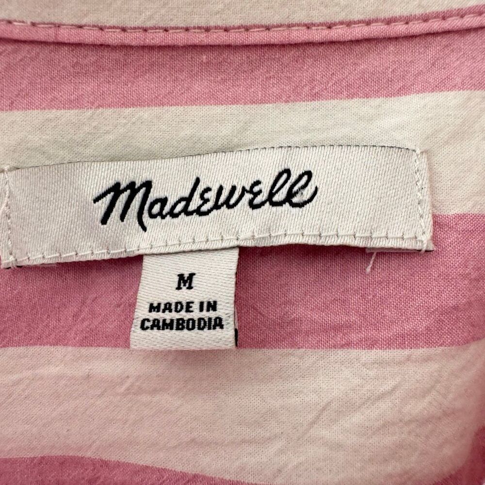 Madewell Pink and White Stripe Button-Down Shirt - Picture 7 of 13